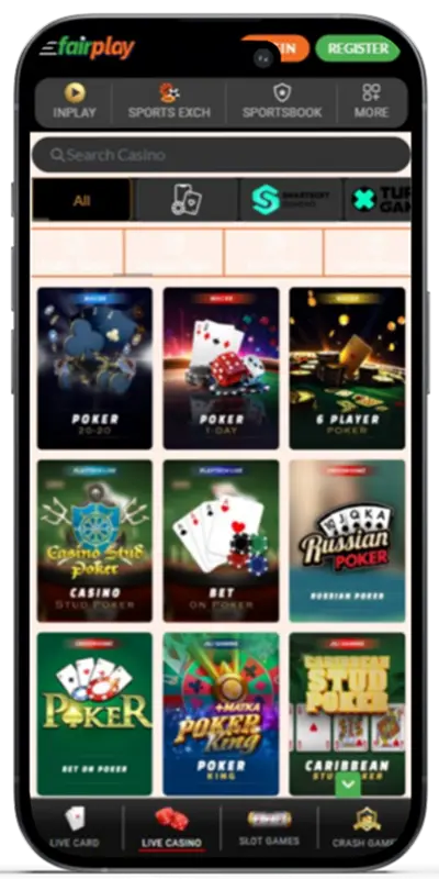 FairPlay table games screenshot